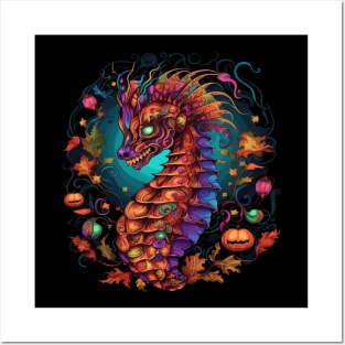 Seahorse Halloween Posters and Art